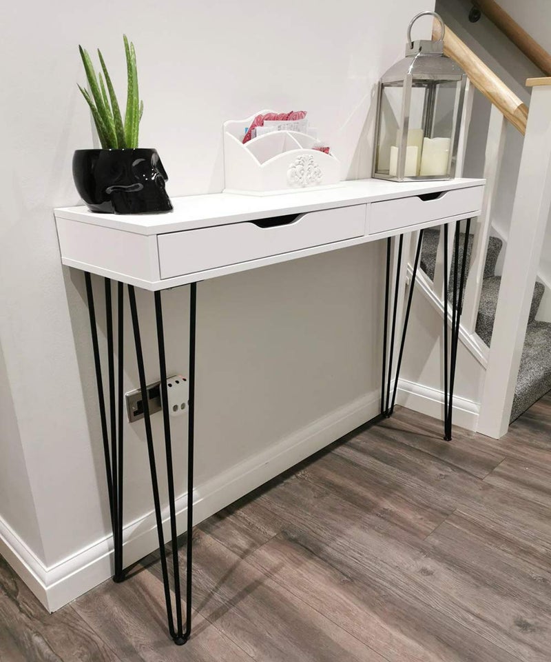 Osring 24 Inch Hairpin Table Legs with 1/2â€ Dia 3-Rods, Metal Furniture Legs for Coffee Table and TV Stand, Mid-Century Black Hairpin Feet with Floor Protector, 4 Pack - Image 4